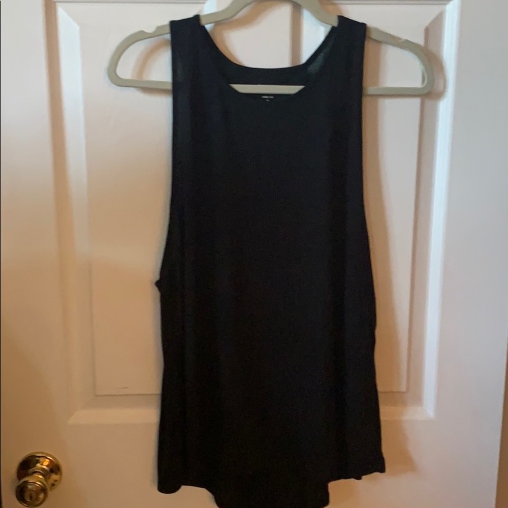 Black Open Back Summer Tank